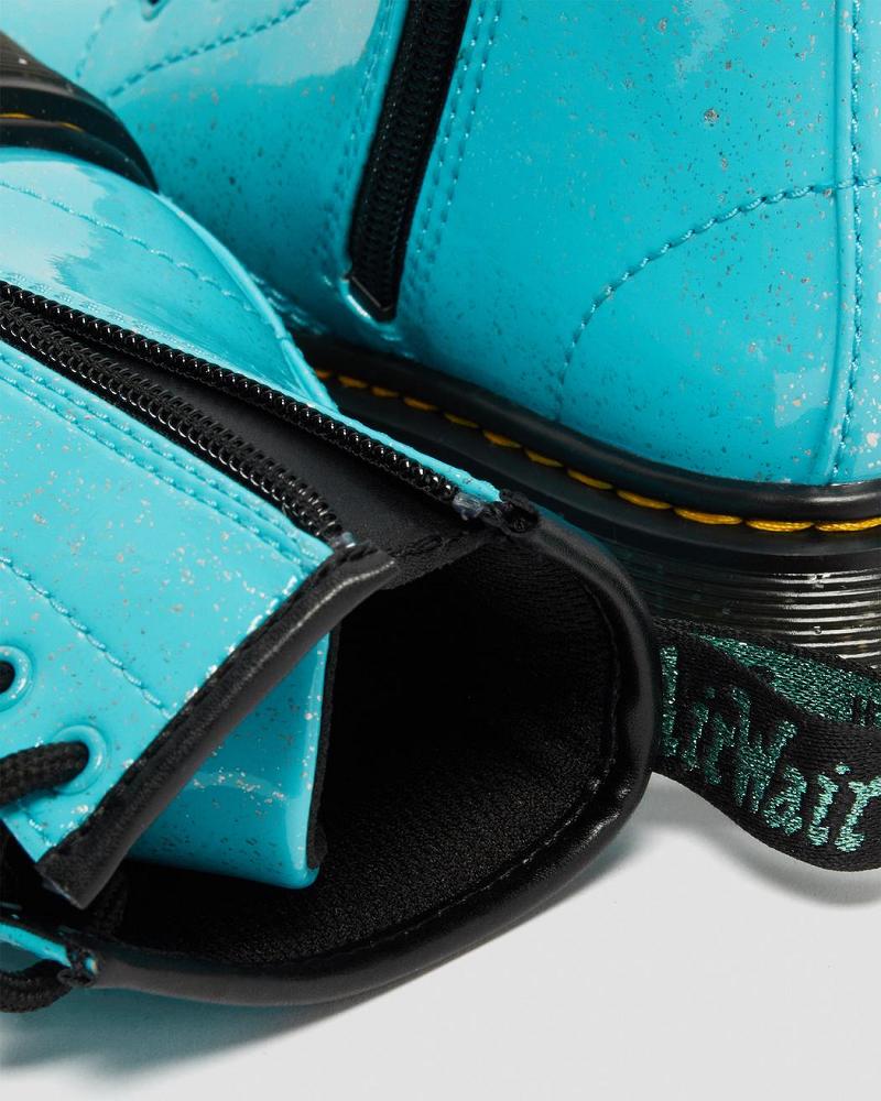 Dr Martens Junior 1460 Glitter Veterlaarzen Kinderen Turquoise | NL 144NWY